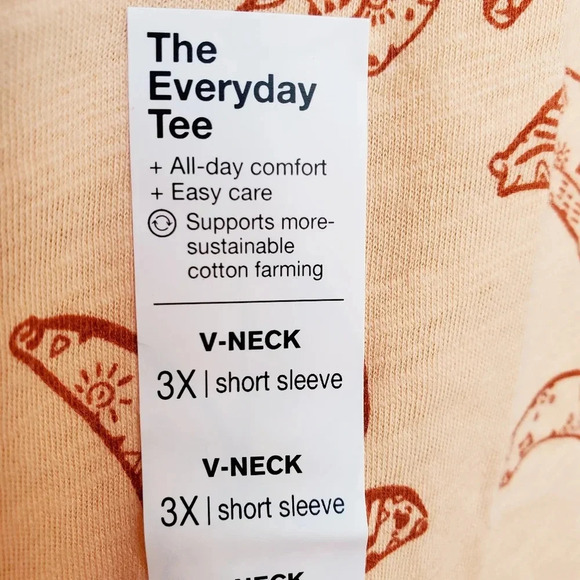 SONOMA | NWT Everyday V-Neck Tee w/ Bananas sz 3X - Picture 5 of 9